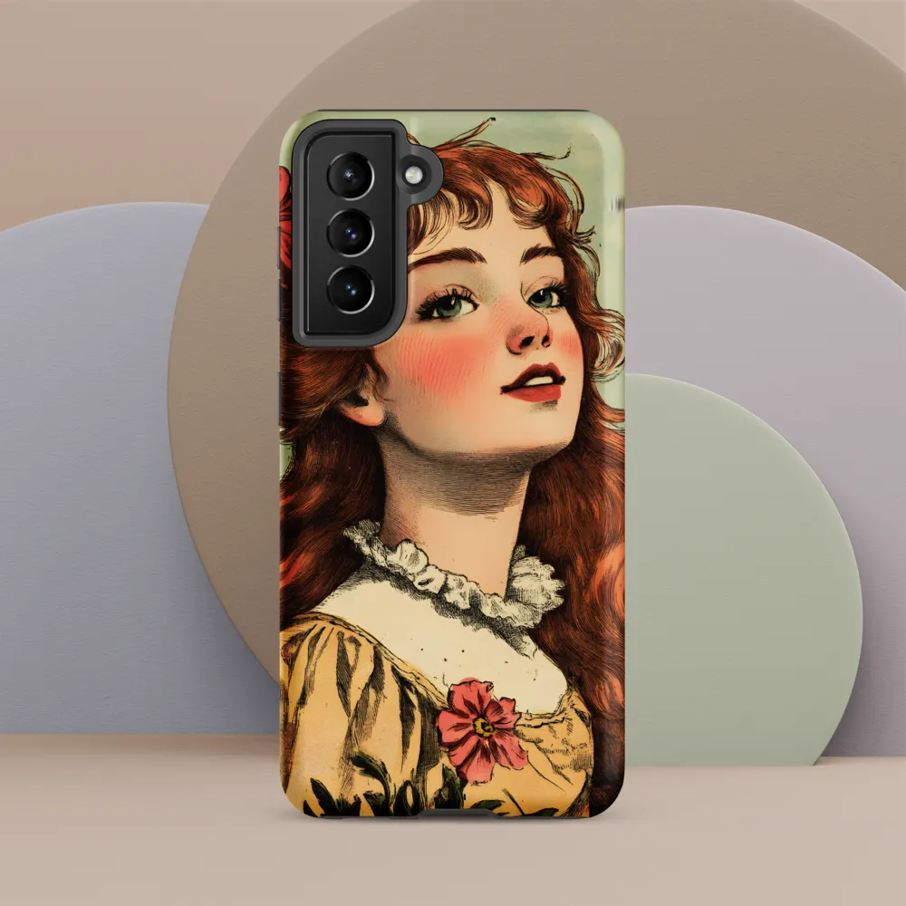 Whimsical Portrait of a Flower-Adorned Girl