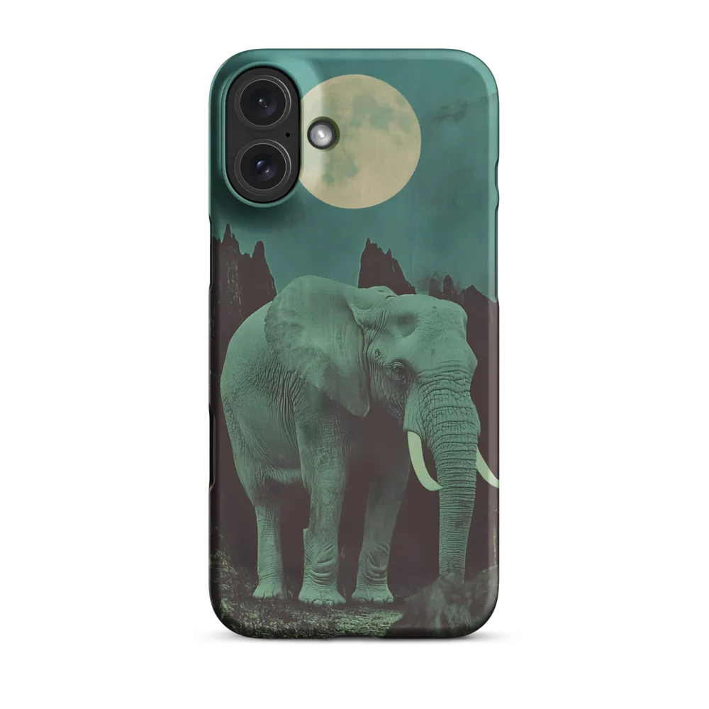 Ethereal Presence: Elephant Under a Full Moon