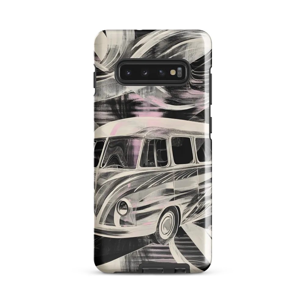 Motion in Monochrome: A Vintage Journey | Phone Case |  S10 Plus | Tough Case | Glossy