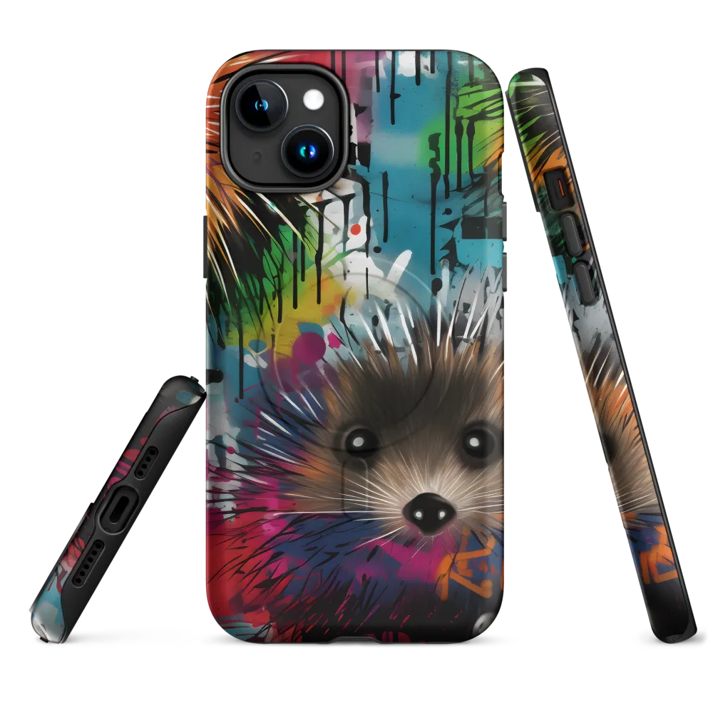Whimsical Hedgehogs in a Kaleidoscopic Wonderland | Phone Case |  15 Plus | MagSafe® Tough Case | Matte
