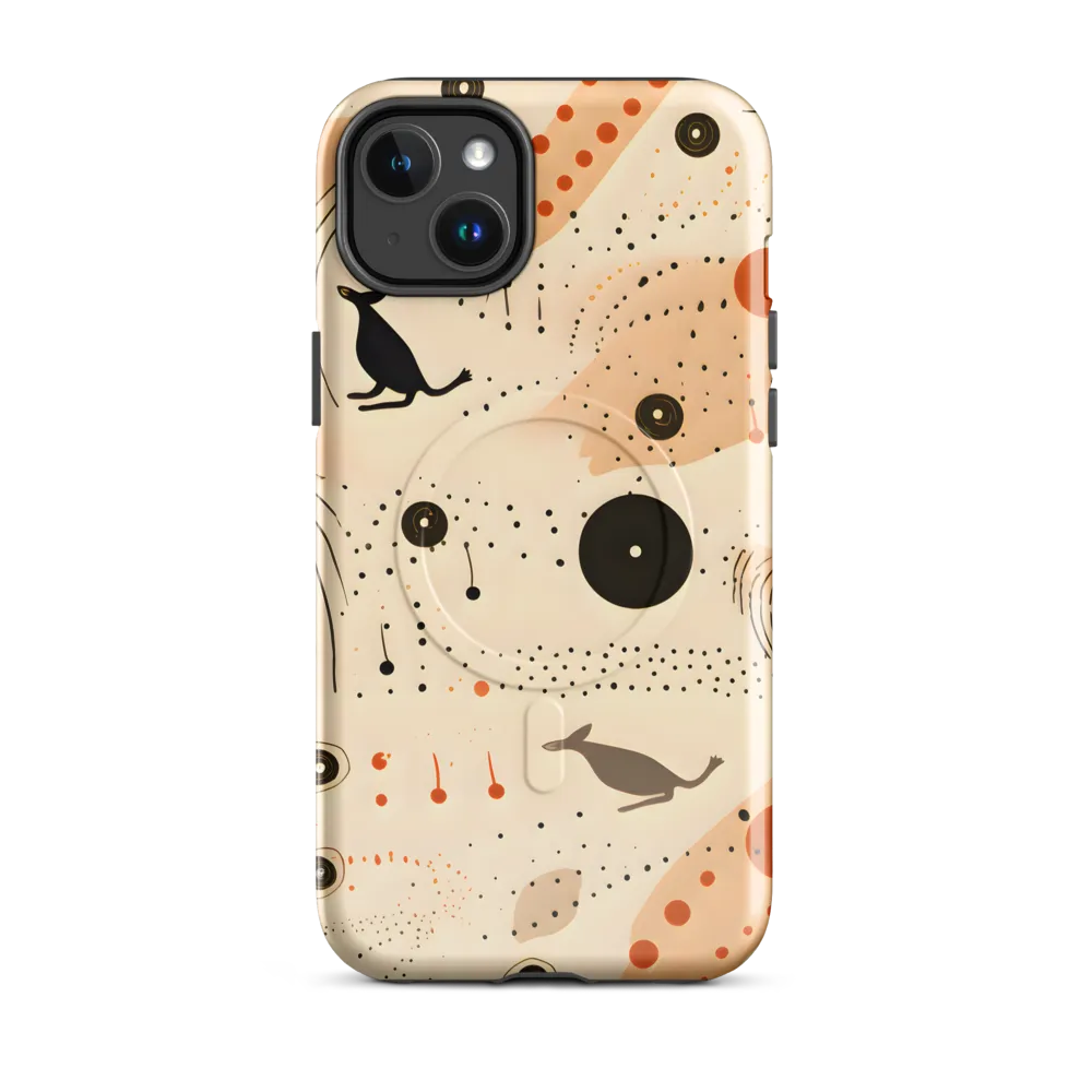 Playful Patterns in Earth Tones | Phone Case |  14 Plus | MagSafe® Tough Case | Glossy