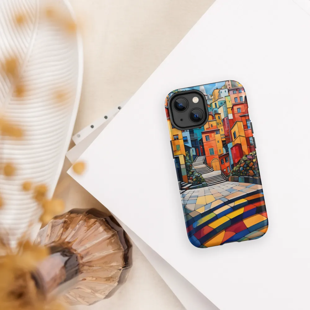 Vibrant Village: A Cubist Journey