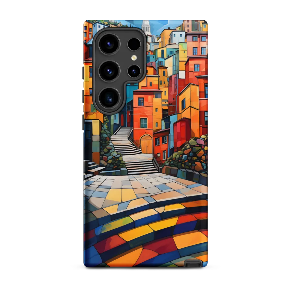 Vibrant Village: A Cubist Journey