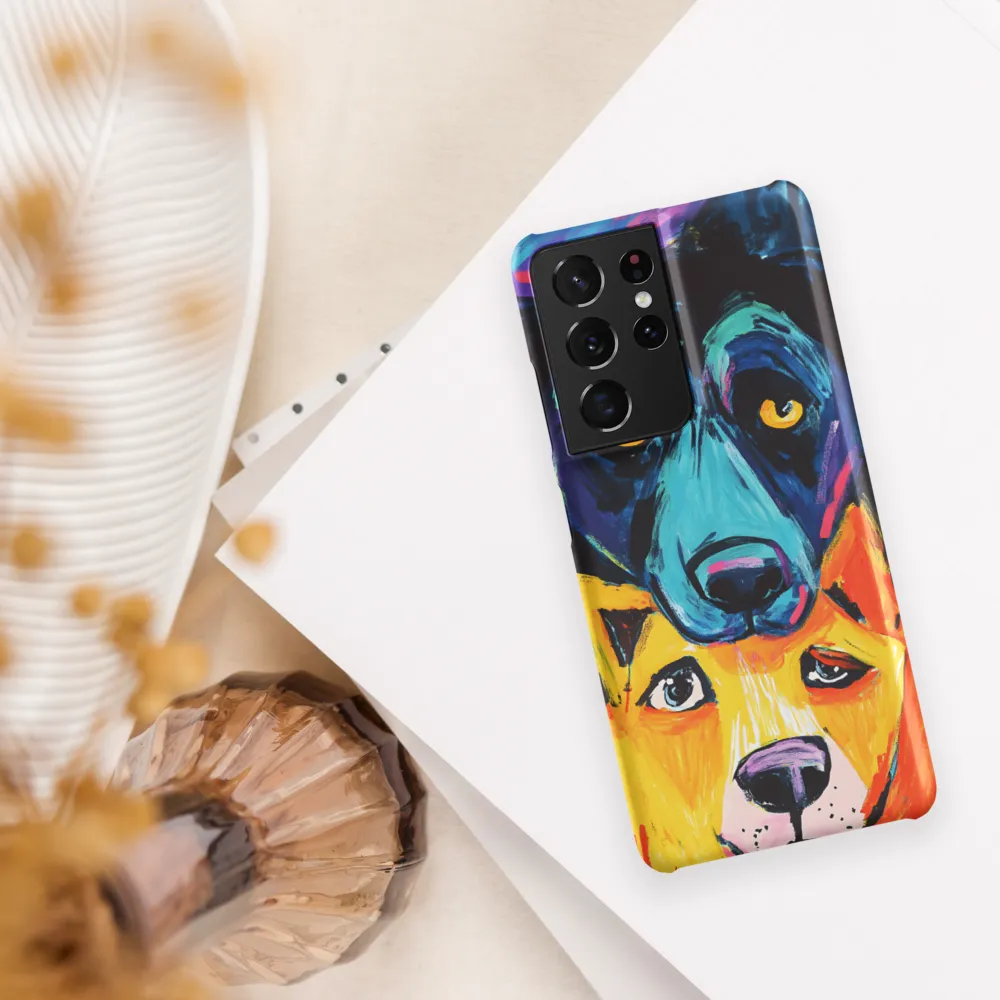 Vibrant Companions: An Expression of Canine Spirit | Phone Case |  S21 Ultra | Snap Case | Matte