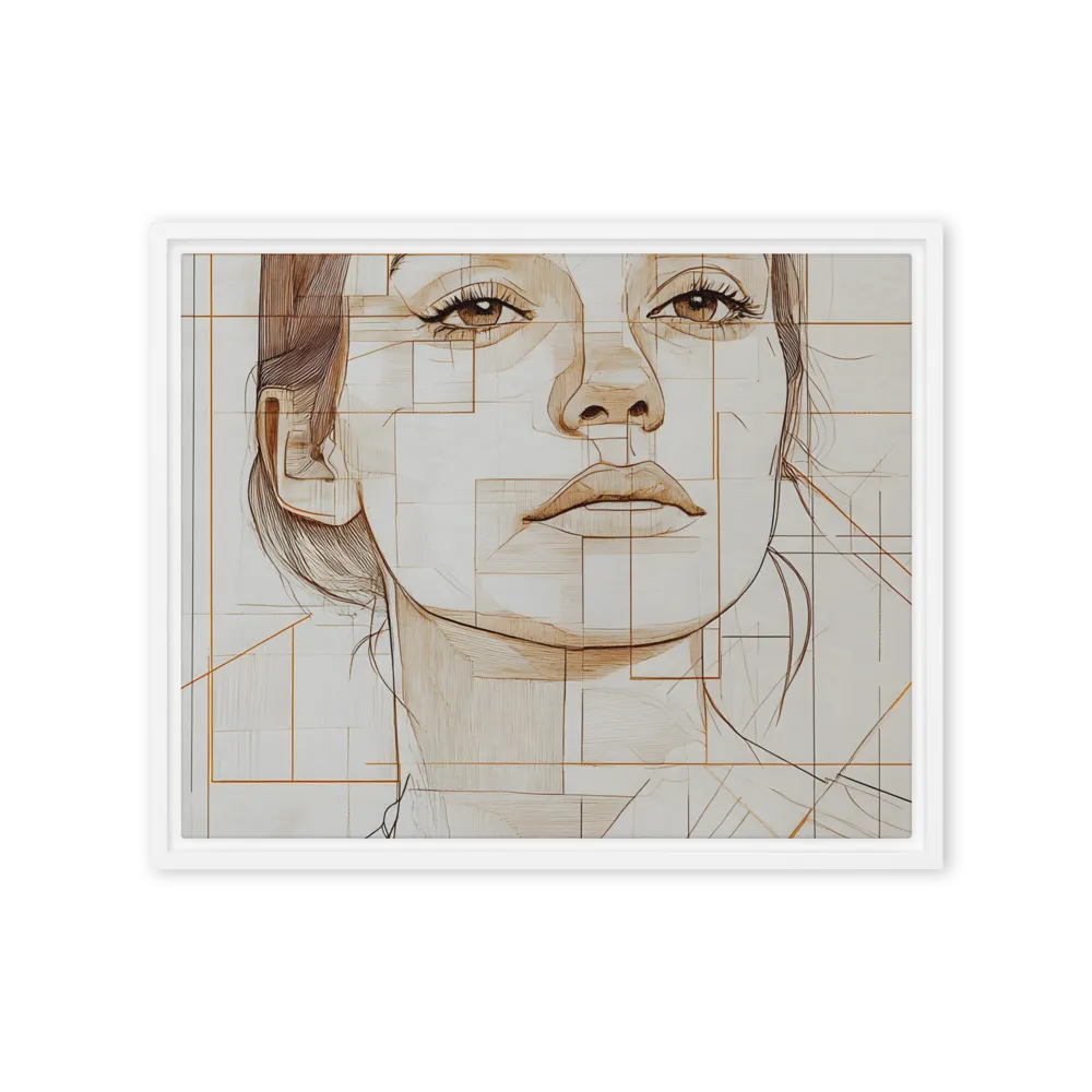 Geometric Serenity: A Minimalist Portrait