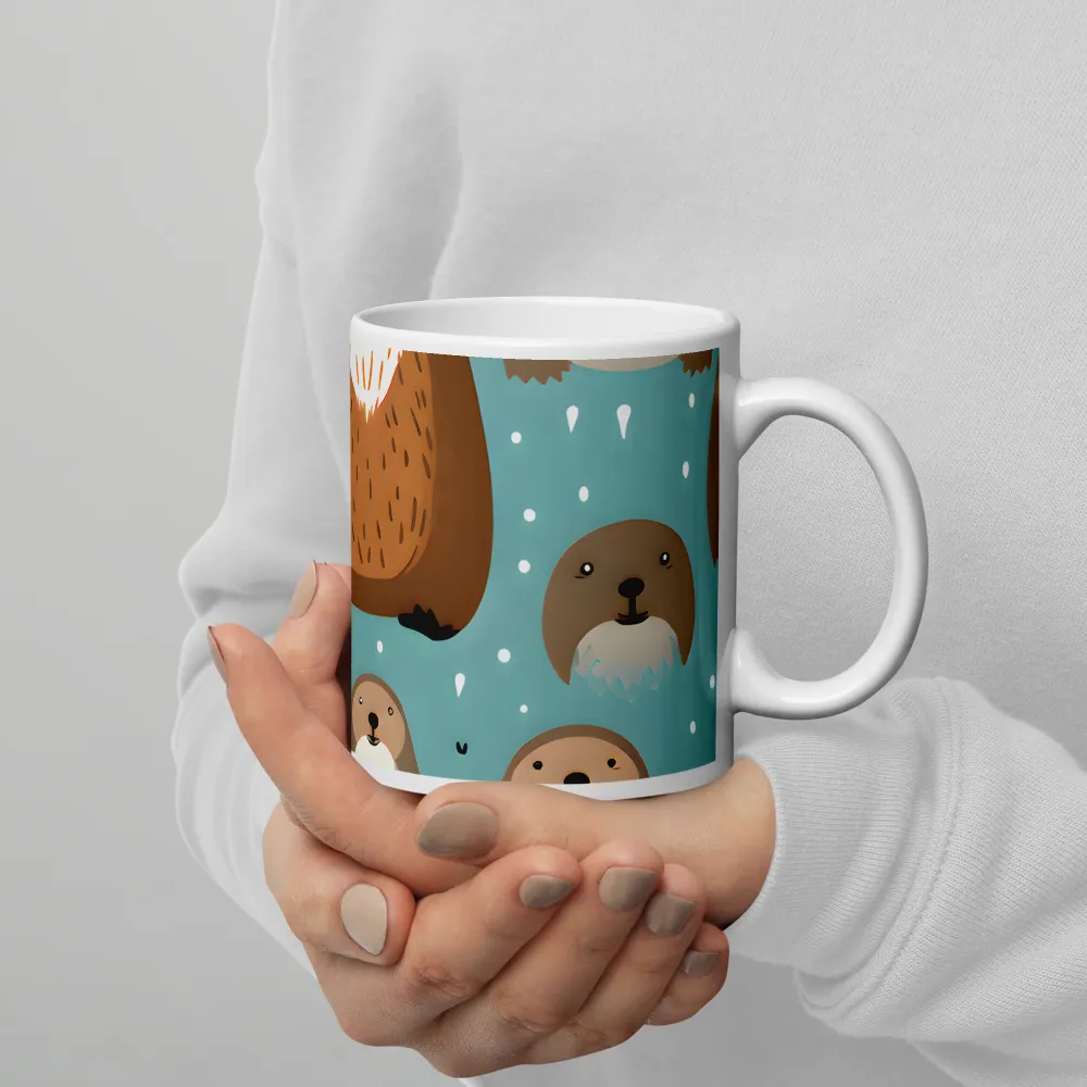 Whimsical Otter Pattern | Mugs | Multiple Sizes & Colors