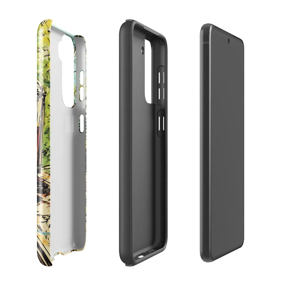 Echoes of Transit: A Train's Journey | Phone Case |  S21 FE | Tough Case | Glossy