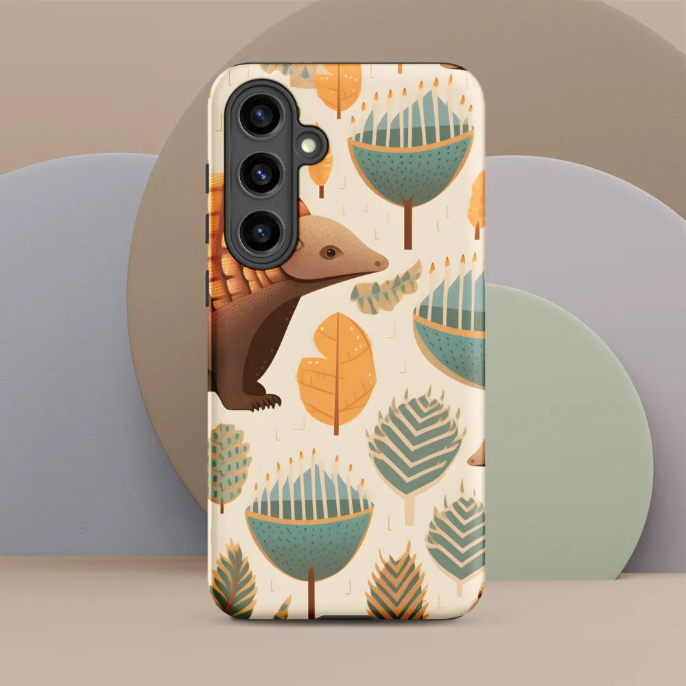 Pangolins in a Whimsical Habitat