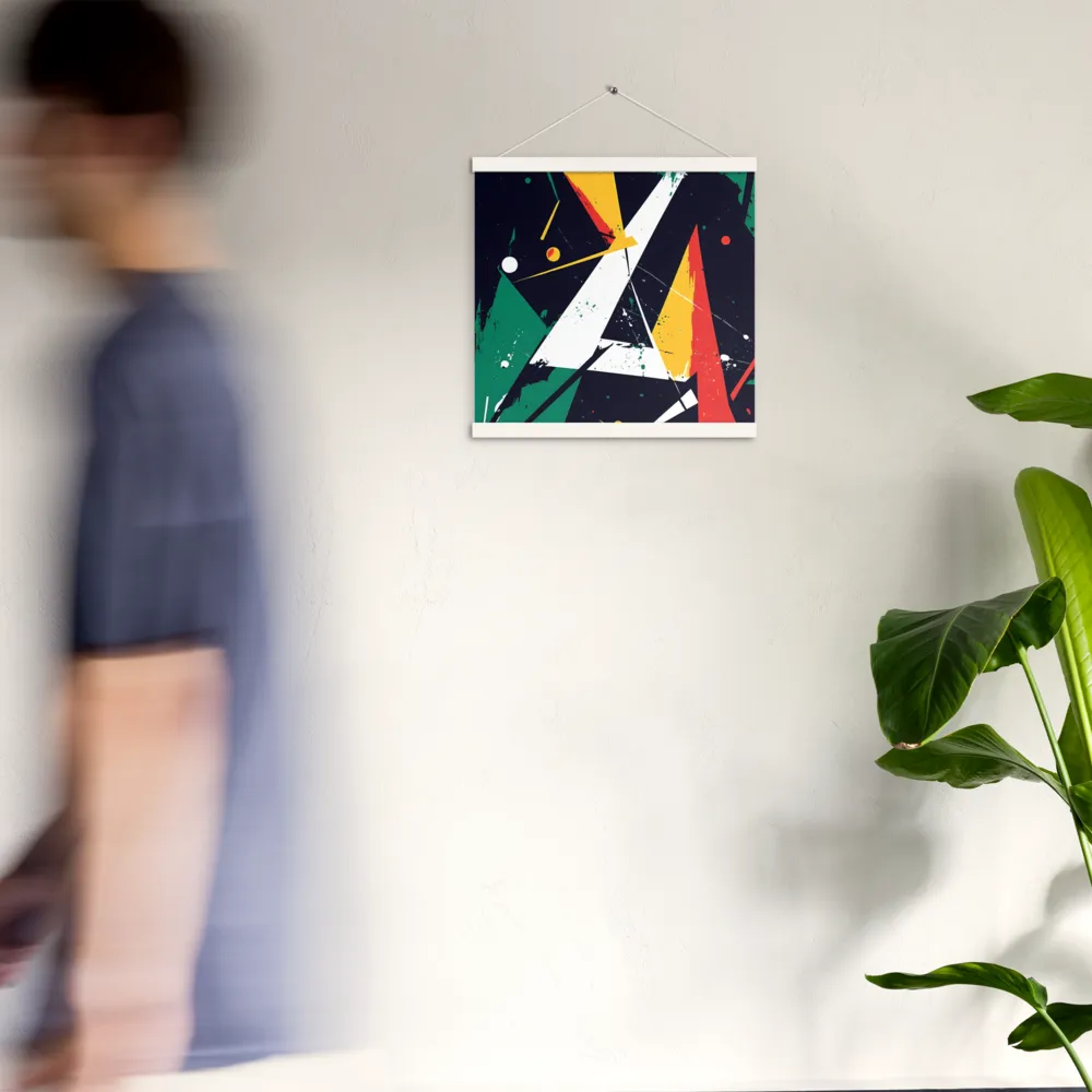 Dynamic Geometries | Poster With White Wood Hanger | 16″×16″