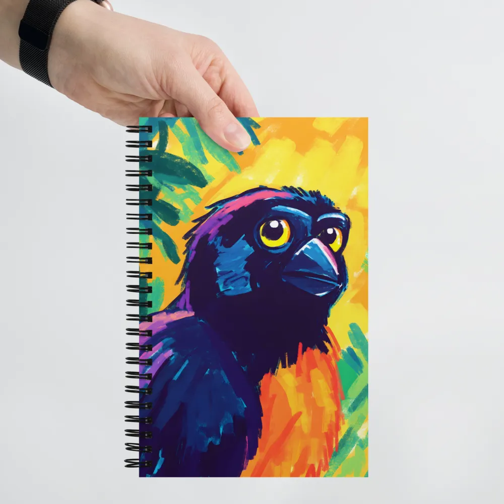 Vivid Avian Encounter | Spiral Notebook