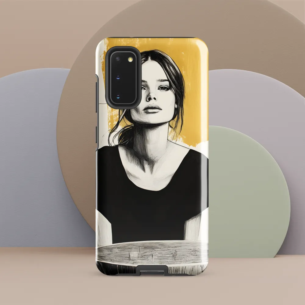 Golden Serenity: A Minimalist Portrait