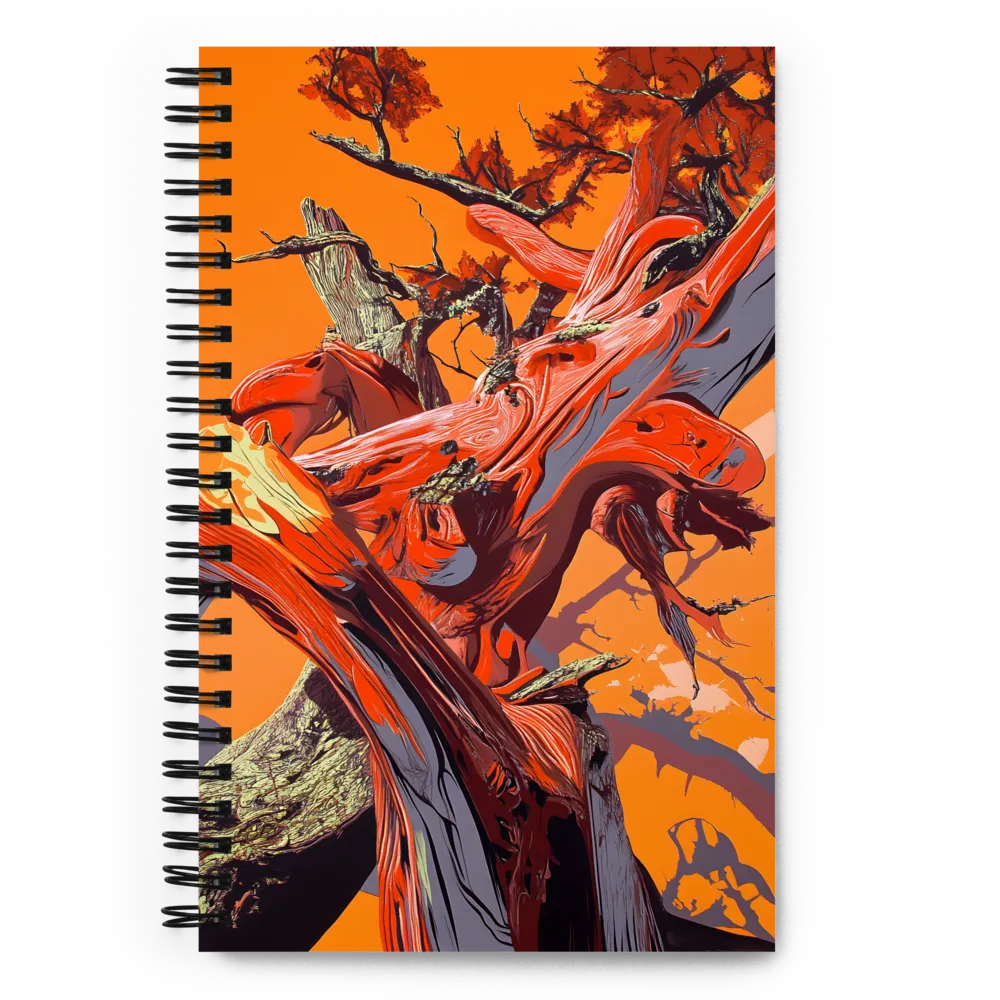 Life in Motion: An Abstract Tree | Spiral Notebook