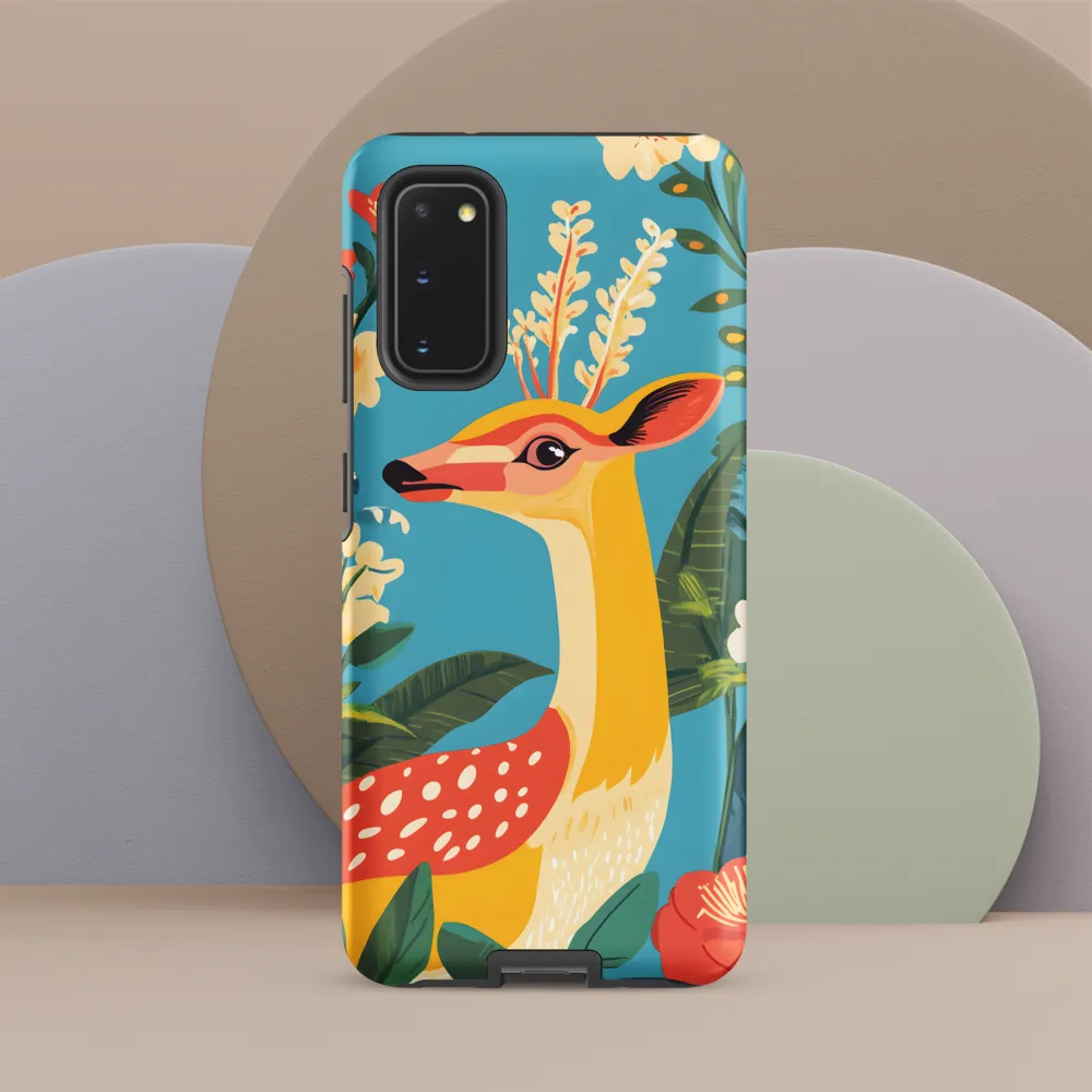 Serene Majesty: A Vibrant Deer Amidst Flora