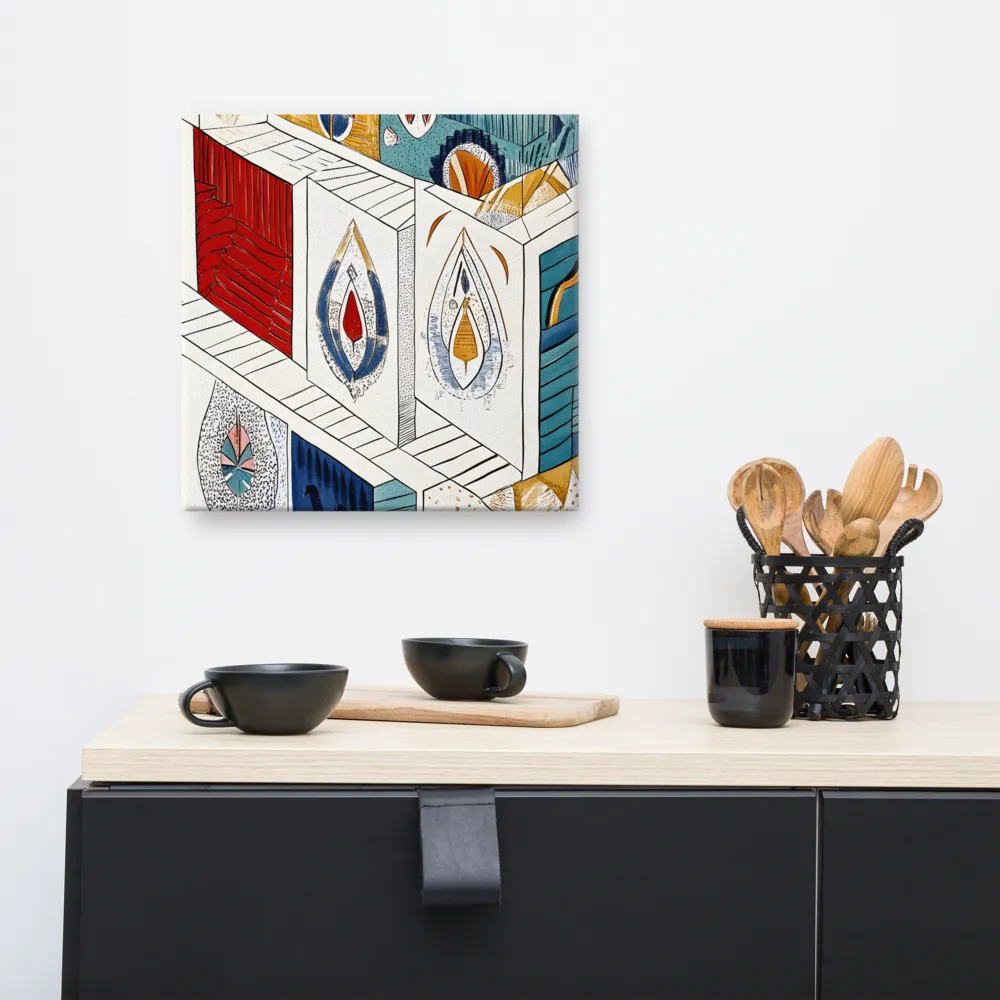 Symphony of Geometric Harmony | Canvas | 16″×16″