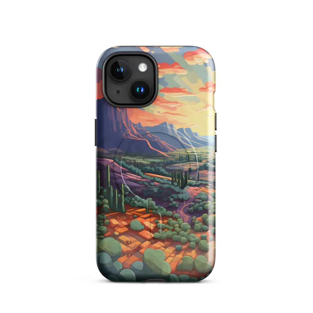 Desert Serenity at Dusk | Phone Case |  15 | MagSafe® Tough Case | Glossy