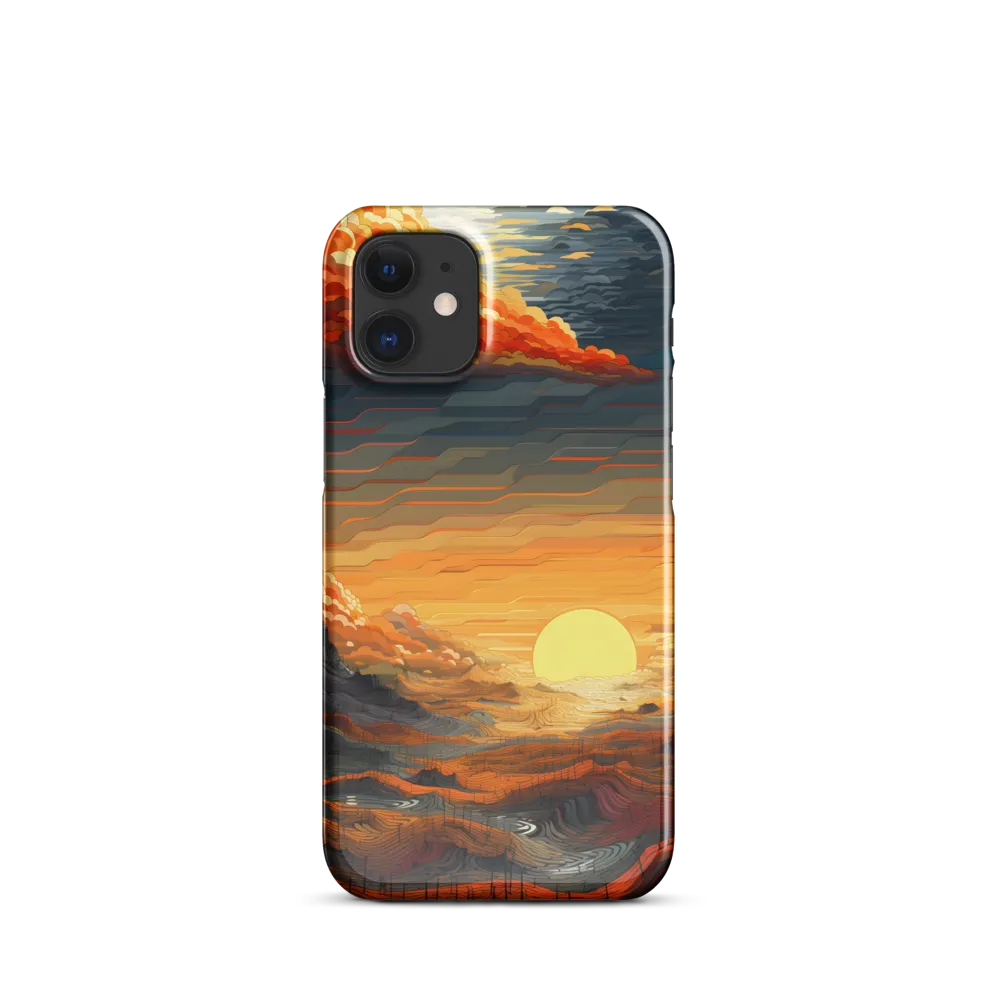 Ethereal Sunset: A Serene Landscape in Flowing Forms