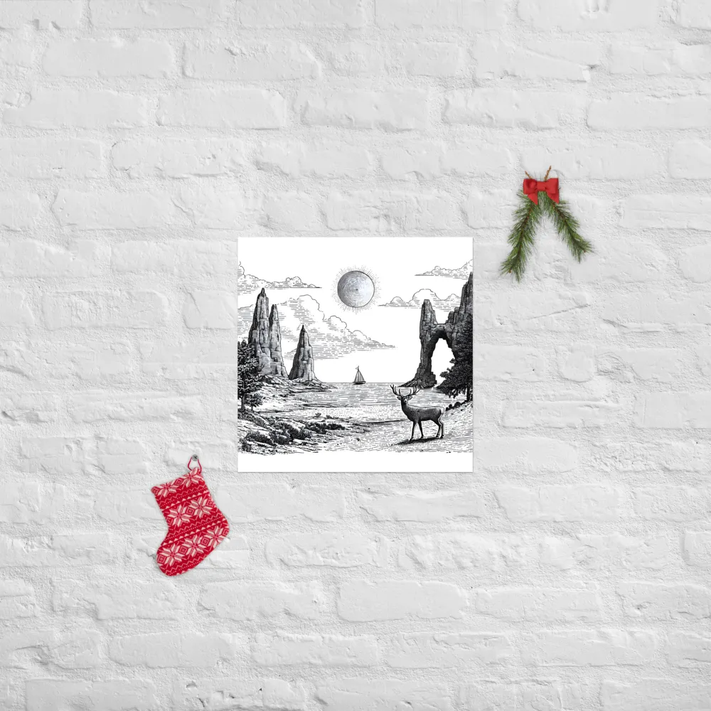 Seaside Stag 
 Poster | 18″x 18″