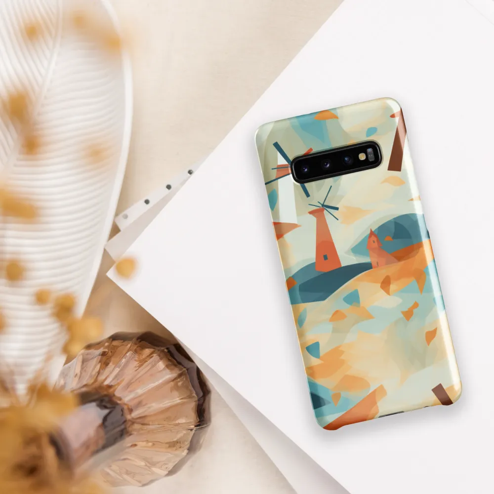 Whimsical Windmills in a Tranquil Landscape | Phone Case |  S10 Plus | Snap Case | Glossy