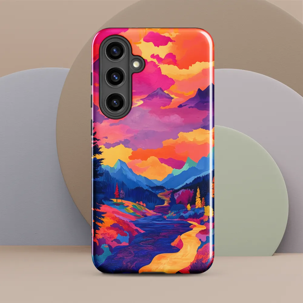 Radiant Serenity: A Surreal Landscape | Phone Case |  S24 Plus | Tough Case | Glossy