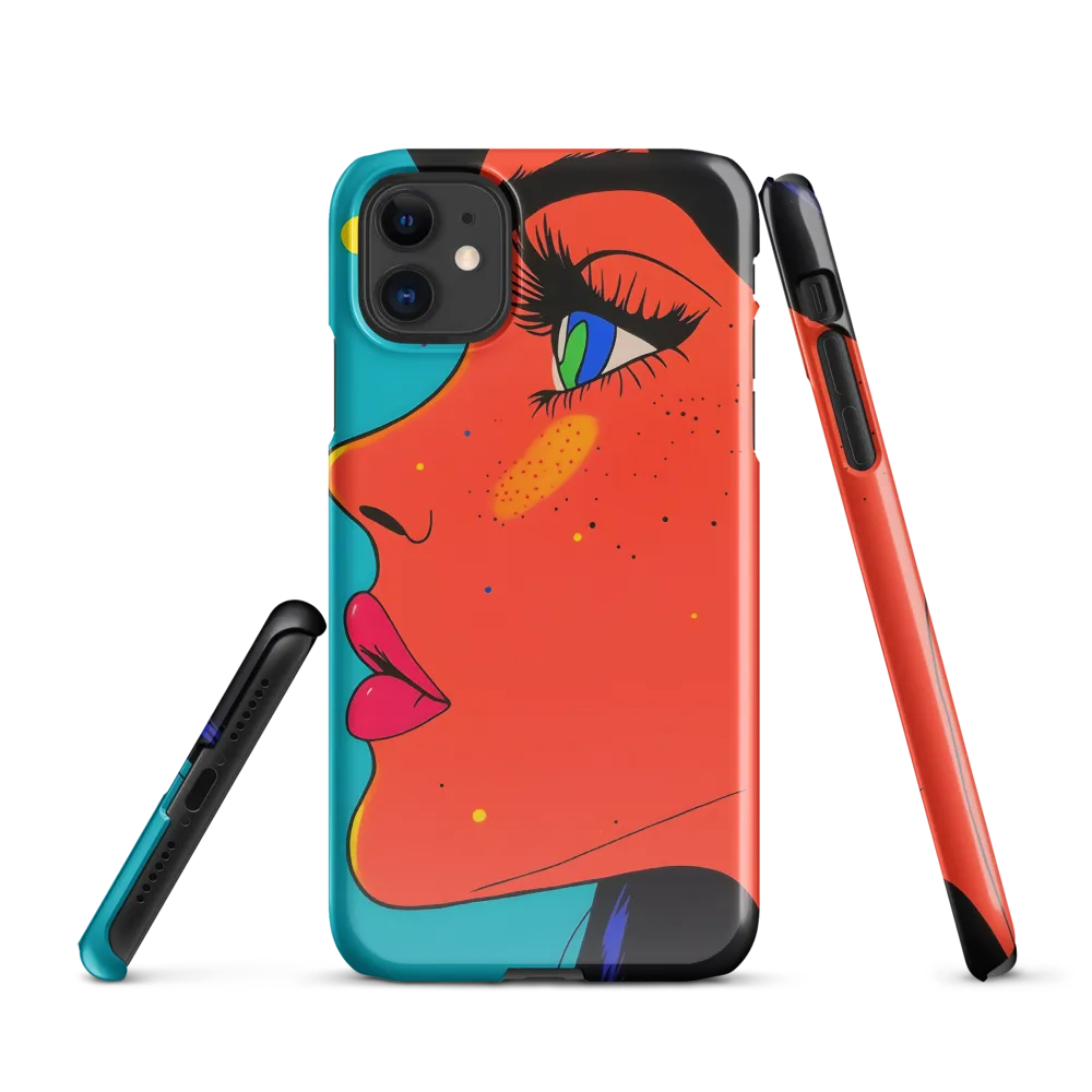 Vibrant Feminine Profile in Pop Art