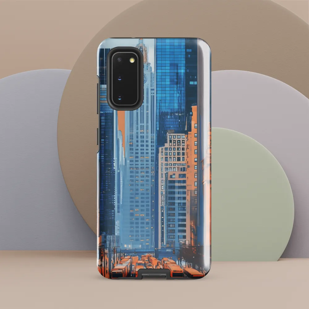 Urban Symphony in Blue and Orange