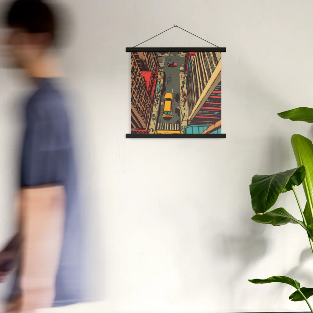 Urban Symphony | Poster With Black Wood Hanger | 18″×18″