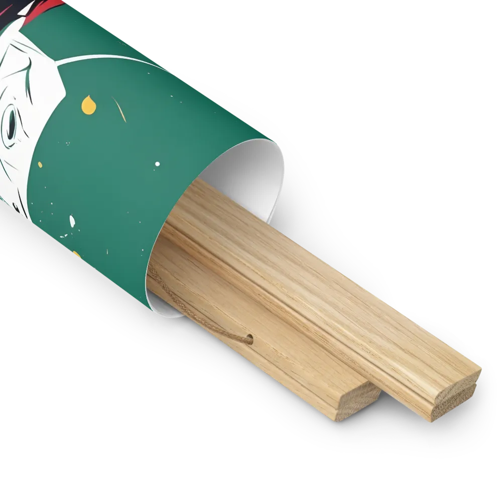 Galactic Explorer: A Modern Odyssey | Poster With Oak Wood Hanger | 16″×16″