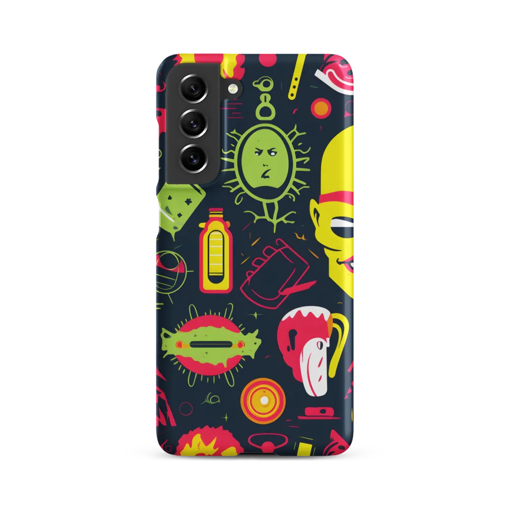 Neon Revelry: A Quirky Exploration of Modern Pop Art | Phone Case |  S21 FE | Snap Case | Matte