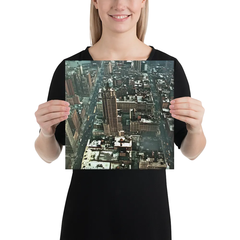 Aerial Symphony of Urban Life | Canvas | 12″×12″