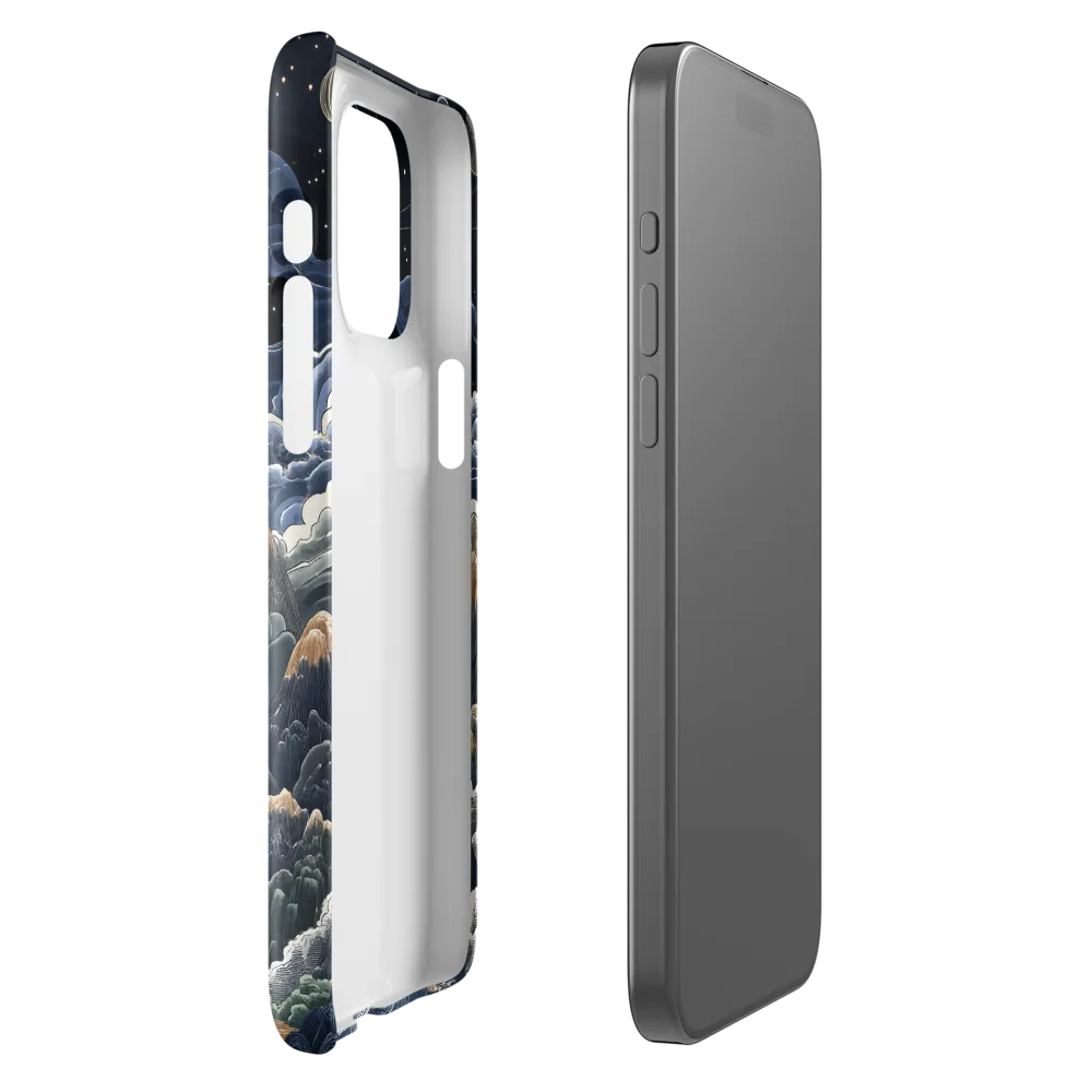 Celestial Harmony: Peaks and Planets | Phone Case |  15 Pro Max | Snap Case | Glossy