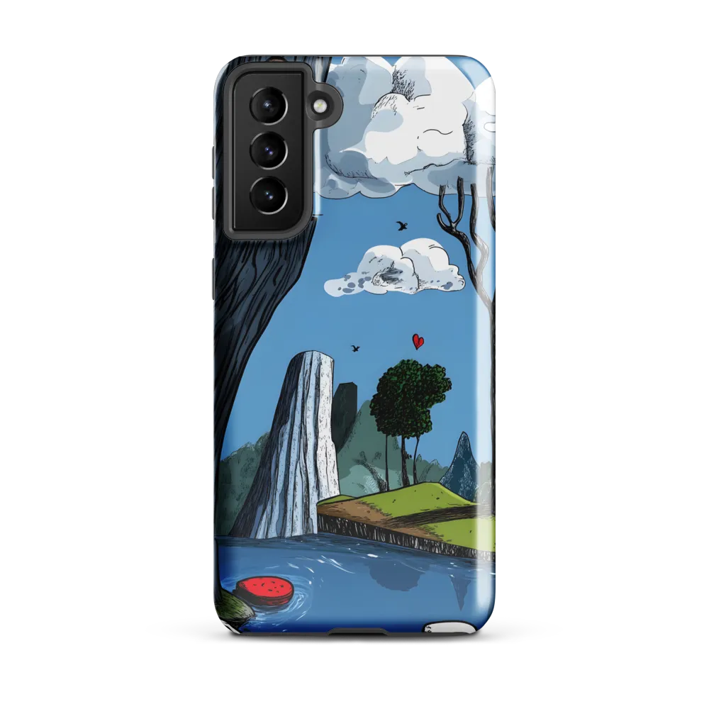 Whimsical Cliffside Reflections