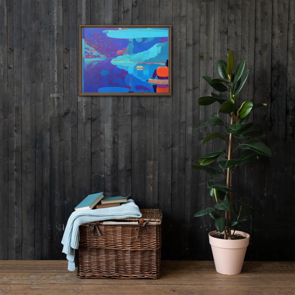 Reflections of Serenity | Canvas with Brown Frame | 18″×24″