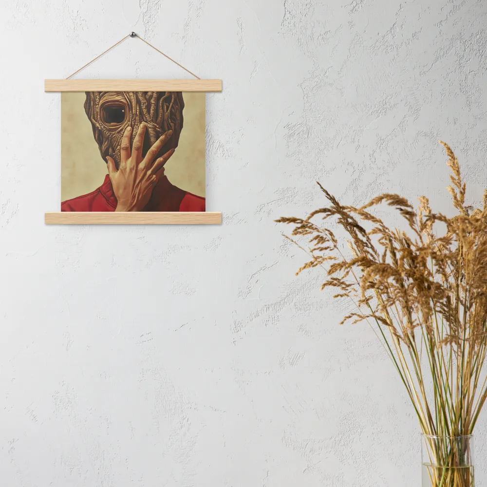 The Mask of Roots | Poster With Oak Wood Hanger | 10″×10″