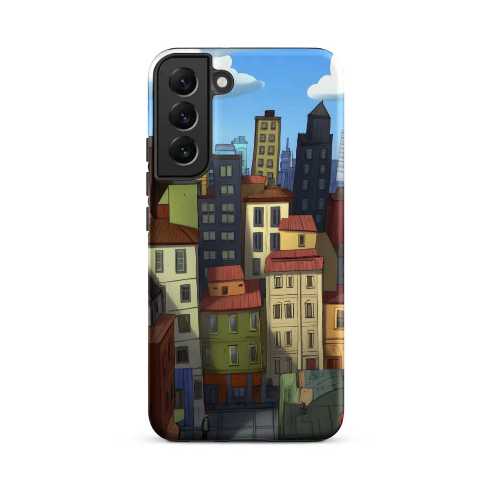 Urban Symphony: A Colorful Cityscape | Phone Case |  S22 Plus | Tough Case | Matte