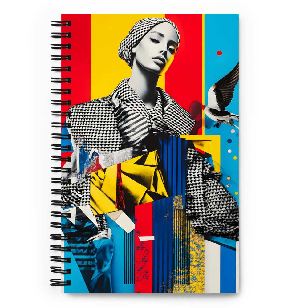 Vibrant Echoes of Fashion | Spiral Notebook