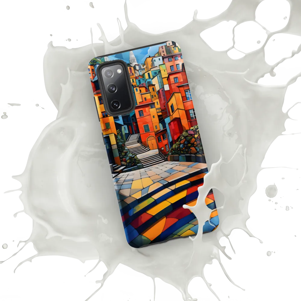 Vibrant Village: A Cubist Journey