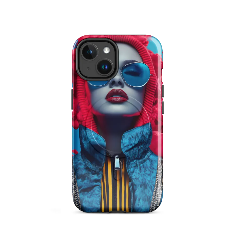 Bold Elegance in Digital Fashion | Phone Case |  14 | MagSafe® Tough Case | Glossy