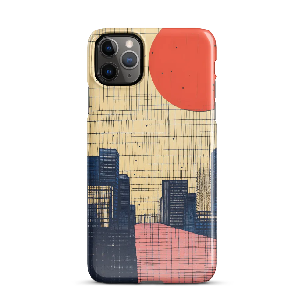 Urban Echoes: A Minimalist Cityscape | Phone Case |  11 Pro Max | Snap Case | Glossy