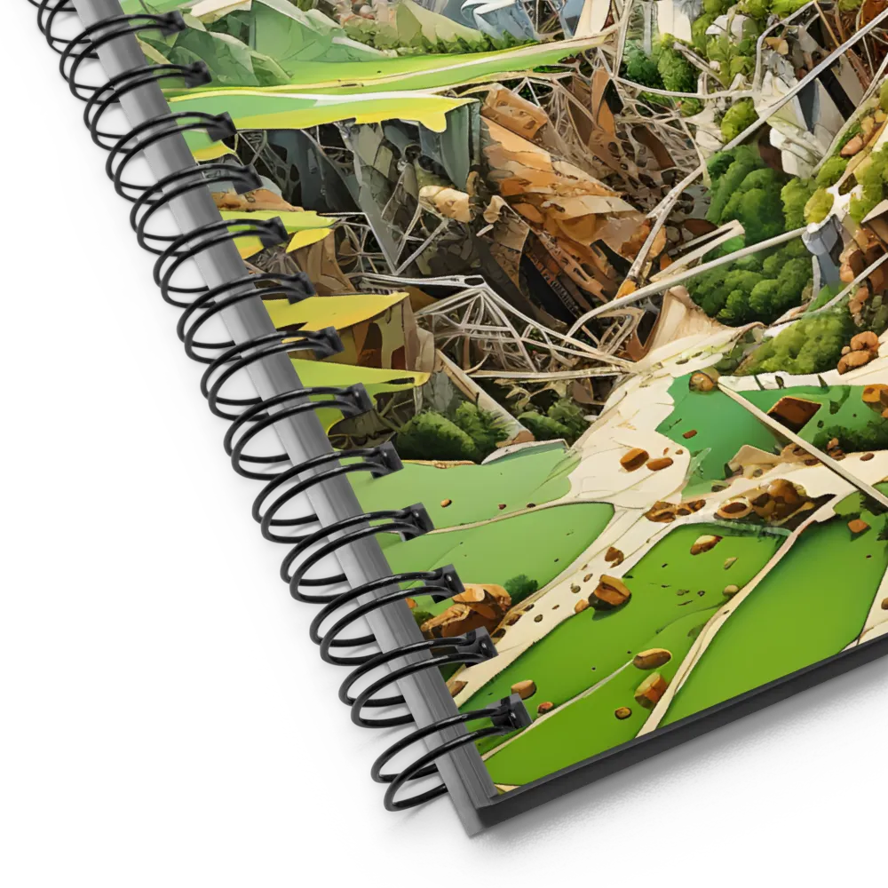 Geometric Symphony of Nature | Spiral Notebook