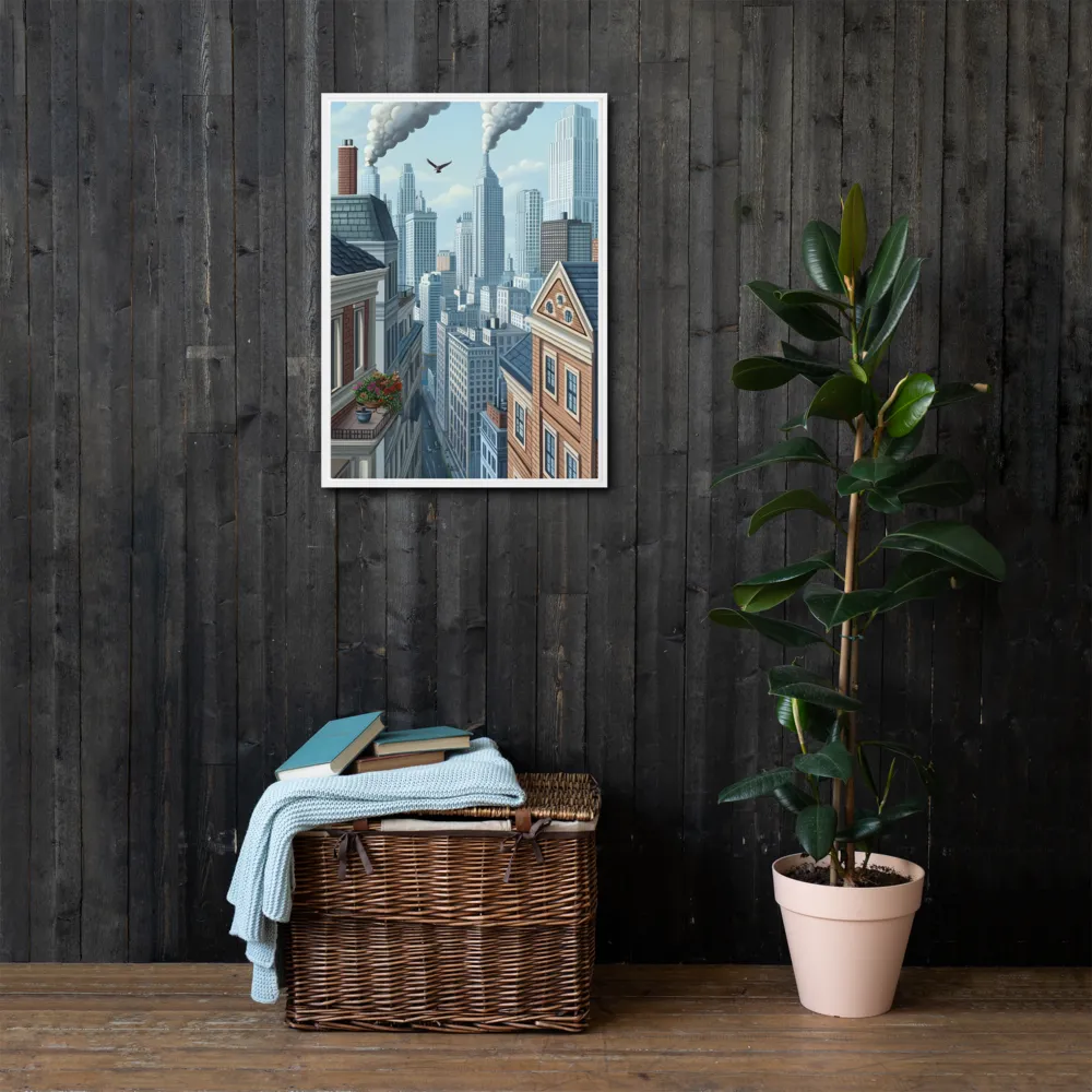 Urban Symphony | Canvas with White Frame | 20″×28″