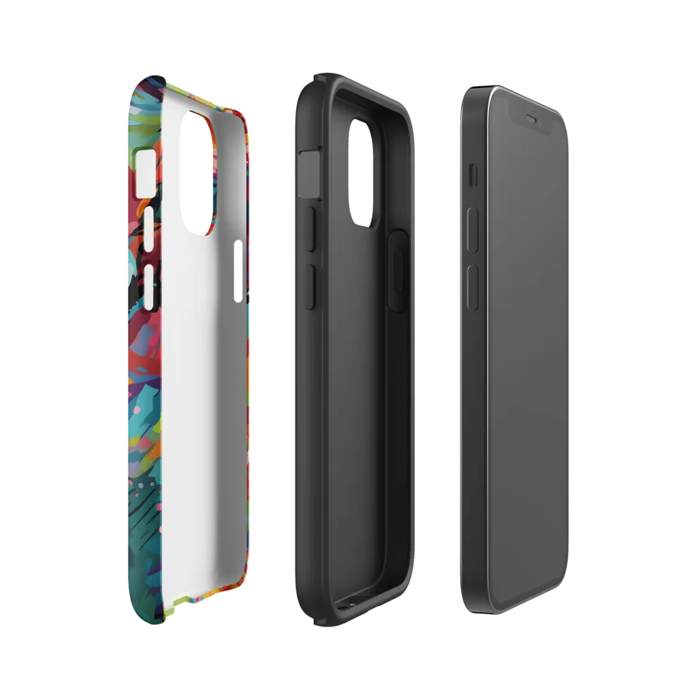 Colorful Lizard: An Abstract Adventure | Phone Case |  12 mini | Tough Case | Matte