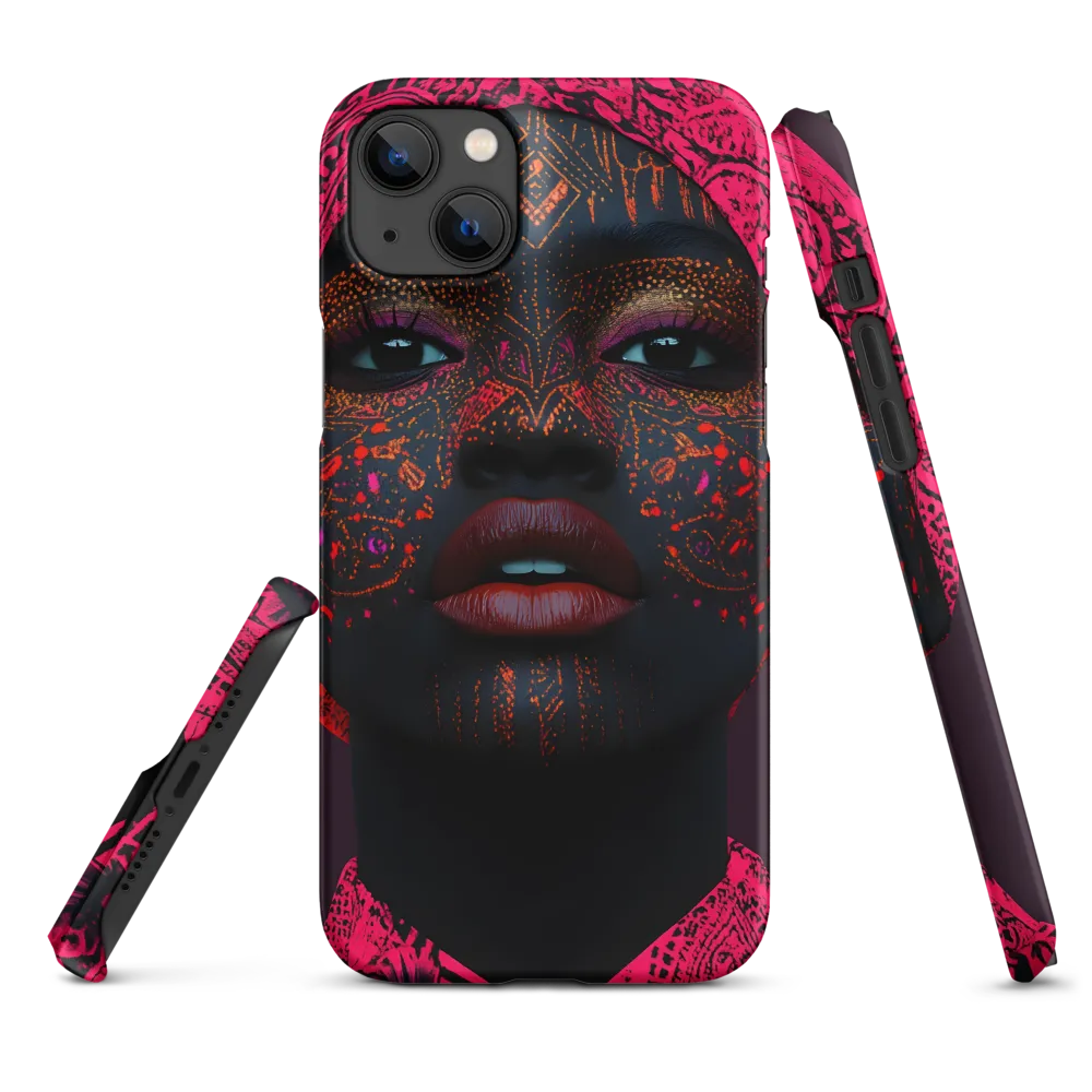 Neon Adornments: A Portrait of Cultural Expression | Phone Case |  14 Plus | Snap Case | Matte