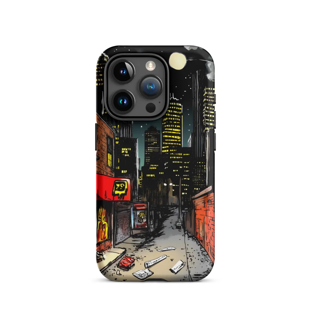 Nocturnal Cityscape: The Hidden Alley | Phone Case |  15 Pro | Tough Case | Matte