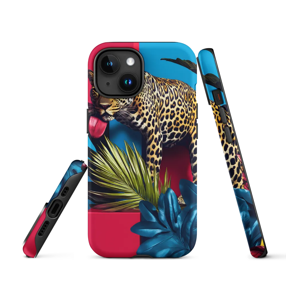 Playful Leopard in Vibrant Paradise