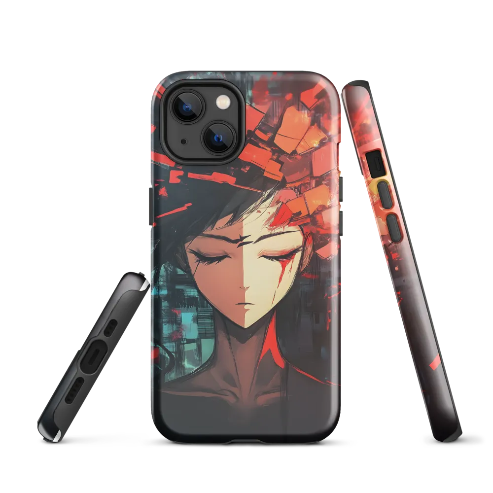 Fragmented Mind: The Silent Struggle | Phone Case |  13 | Tough Case | Glossy