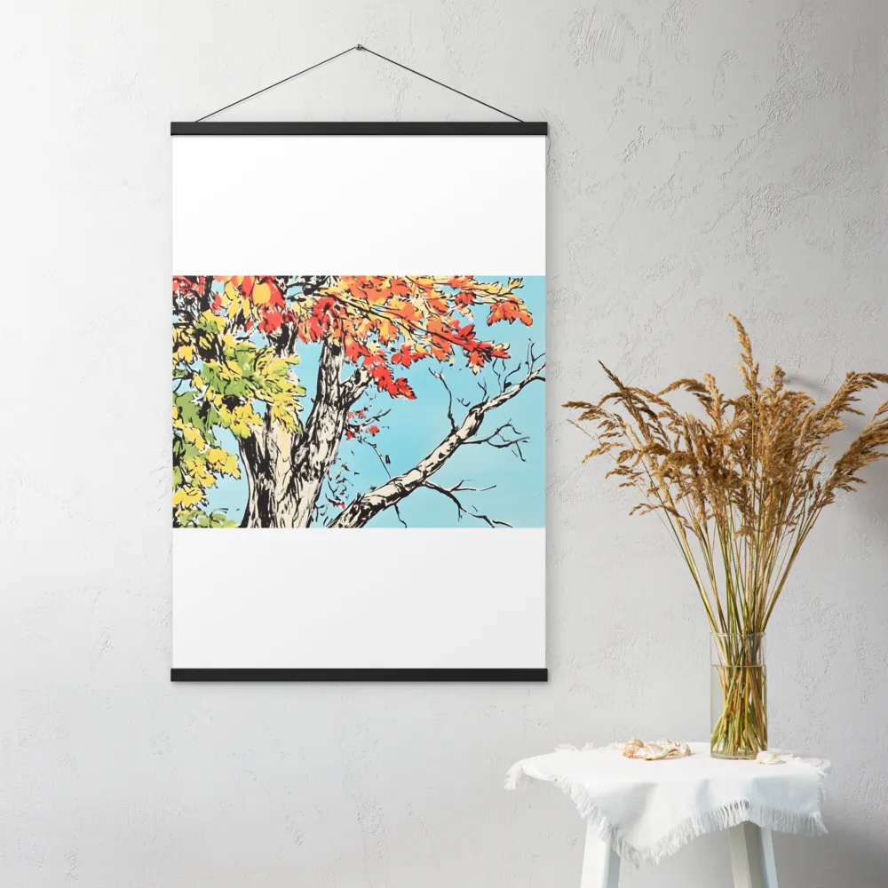Autumn's Embrace | Poster With Black Wood Hanger | 24″×36″