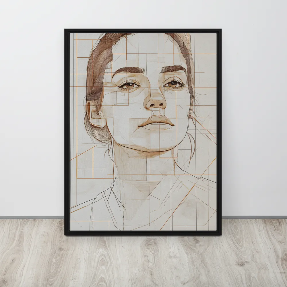 Geometric Serenity: A Minimalist Portrait