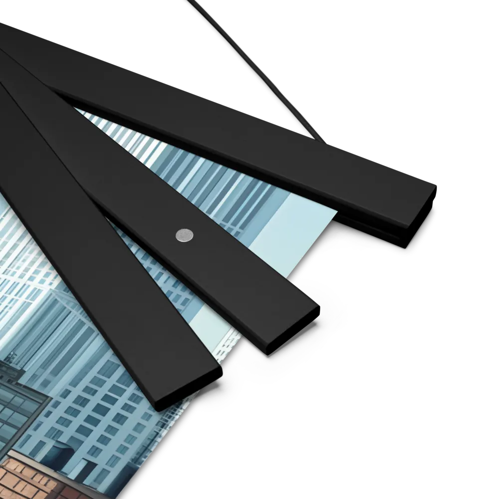 Urban Symphony | Poster With Black Wood Hanger | 18″×18″
