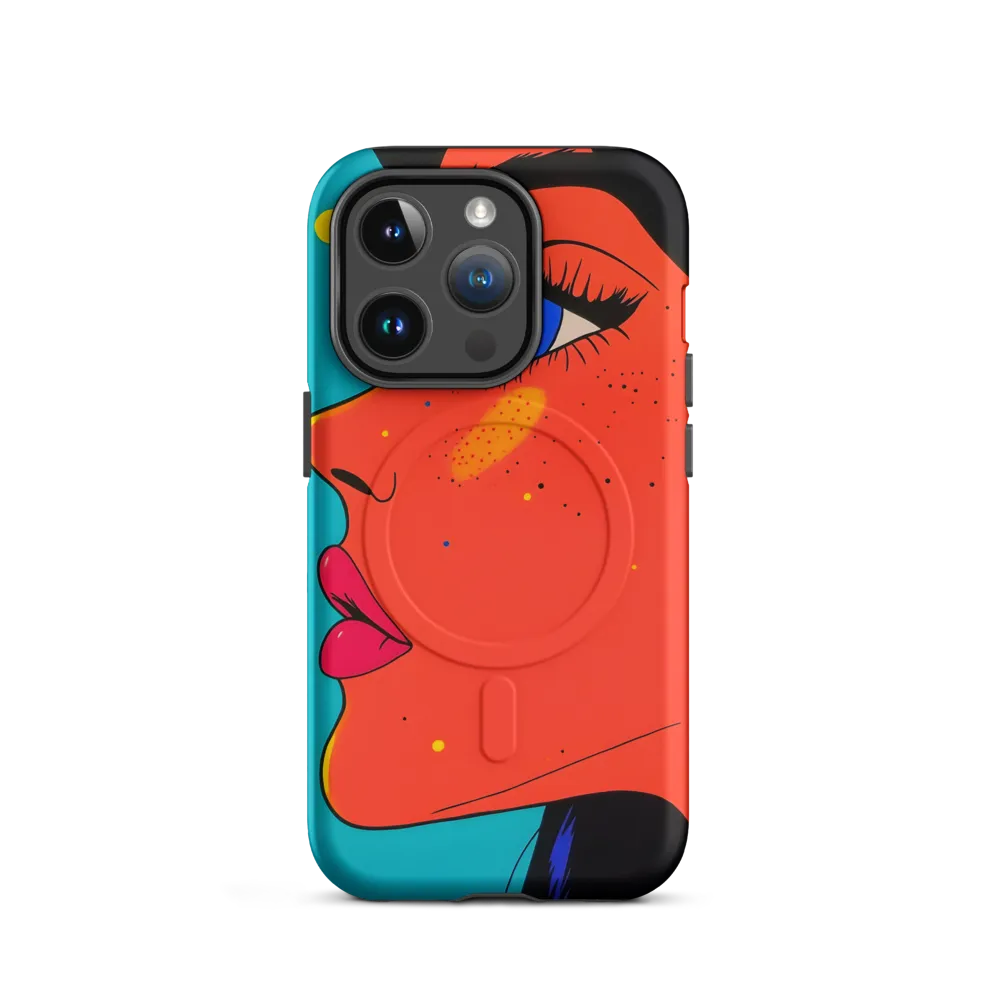 Vibrant Feminine Profile in Pop Art