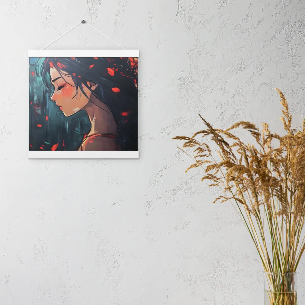 Whispers of Melancholy | Poster With White Wood Hanger | 12″×12″